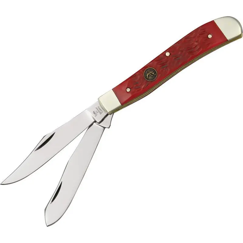 Hen & Rooster Trapper With Red Pick Bone Handle (412Rpb) 1