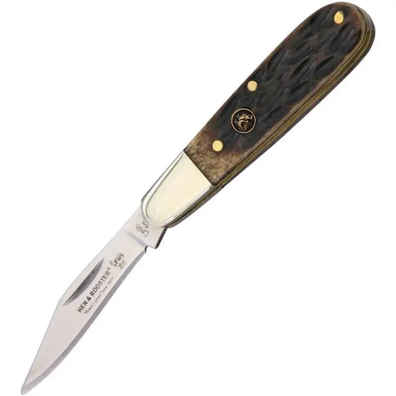 Hen & Rooster Vintage Green Bone Folding Knife (Model 241-Agb) 1