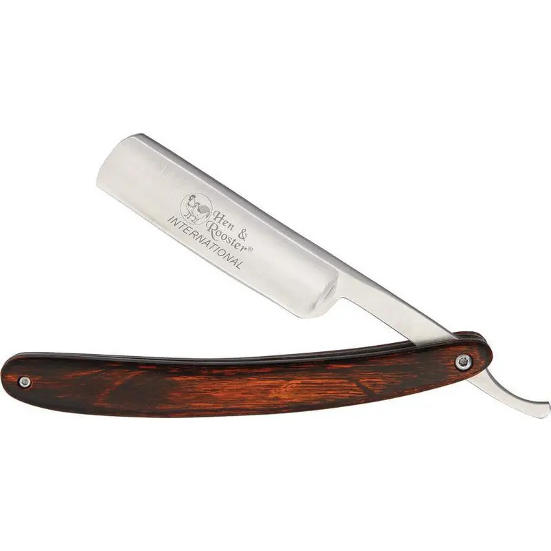Hen & Rooster Wooden-Handled Straight Razor – Hr-401Rw 1