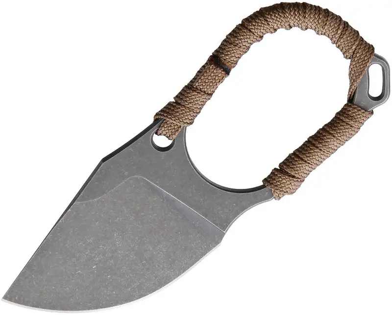Hoback Knives Jeremiah Johnson Neck Knife With Tan Paracord Wrap 1