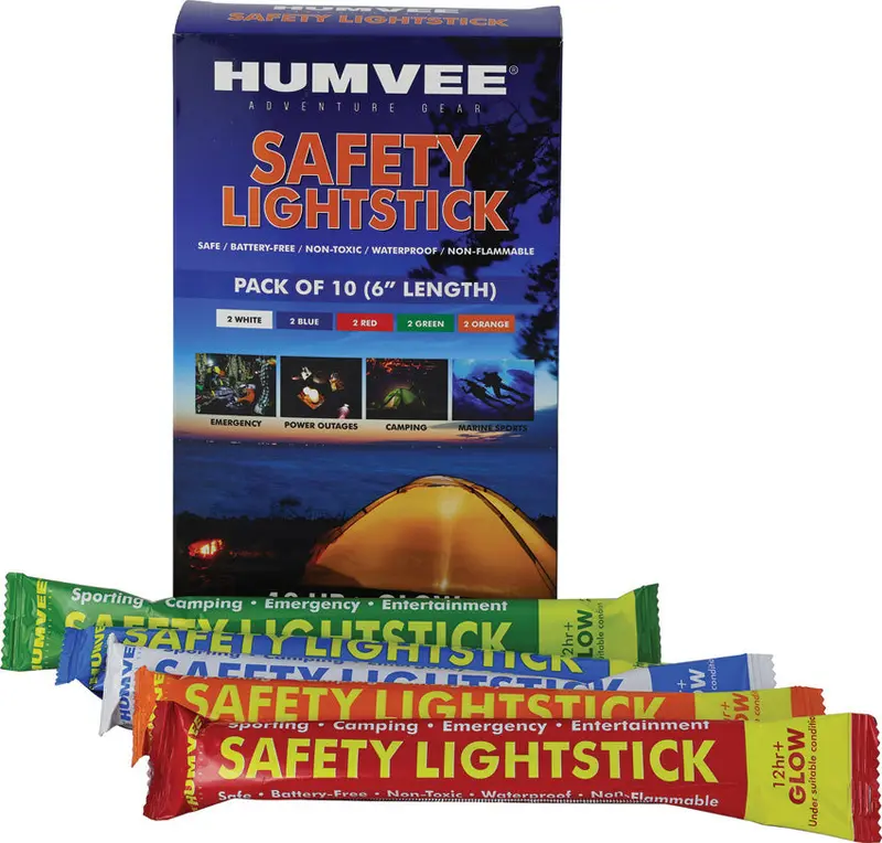 Humvee 6-Inch Glow-In-The-Dark Safety Stick Pack (10 Count, Hmv-6-Fp-10) 1