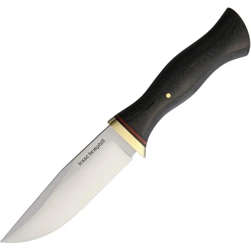 Jesse Hemphill Town Creek Ii Black Handle Tactical Knife (Jh006B) 1