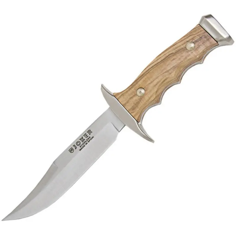 Joker Co90Usa Zamak-Handled Bowie Knife With Olive Wood Accents 1