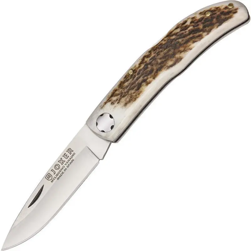 Joker Stag Antler Lockback Knife – Nc113Usa Collectible Edc 1