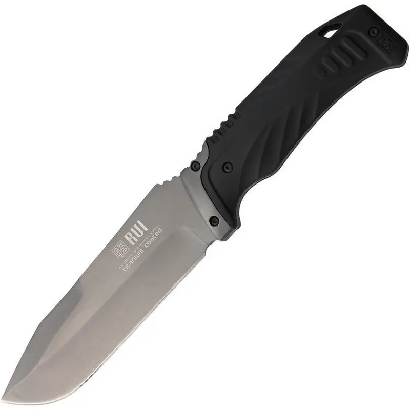 K25 Tactical Fixed Blade Knife – Full-Tang Carbon Steel, Black Coating (32072) 1