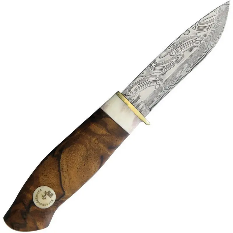 Karesuando Galten Ex Damascus Chef Knife With Walnut Handle 1