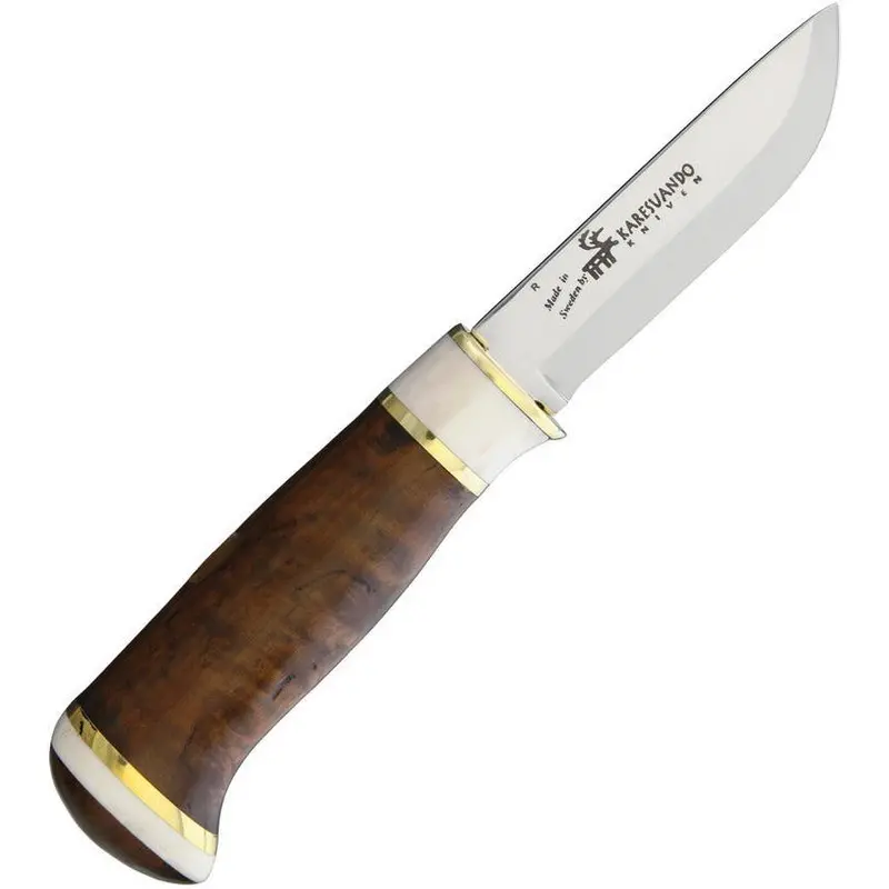 Karesuando Hieno Curly Birch Fixed Blade – Damascus Steel (4040M) 1