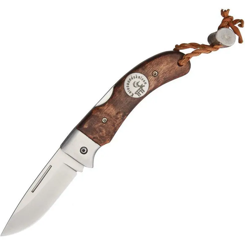 Karesuando Nallo Pocket Knife – Brown Leather Handle (3615) 1