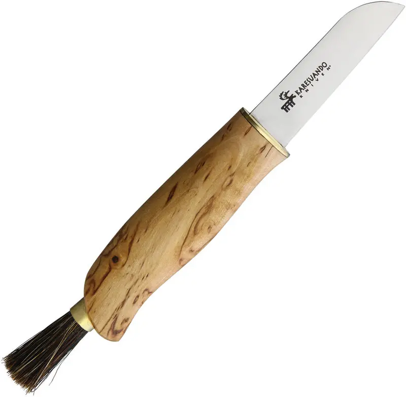Karesuando Zwampe Mushroom Foraging Knife – Natural Wood Handle (3701-40) 1
