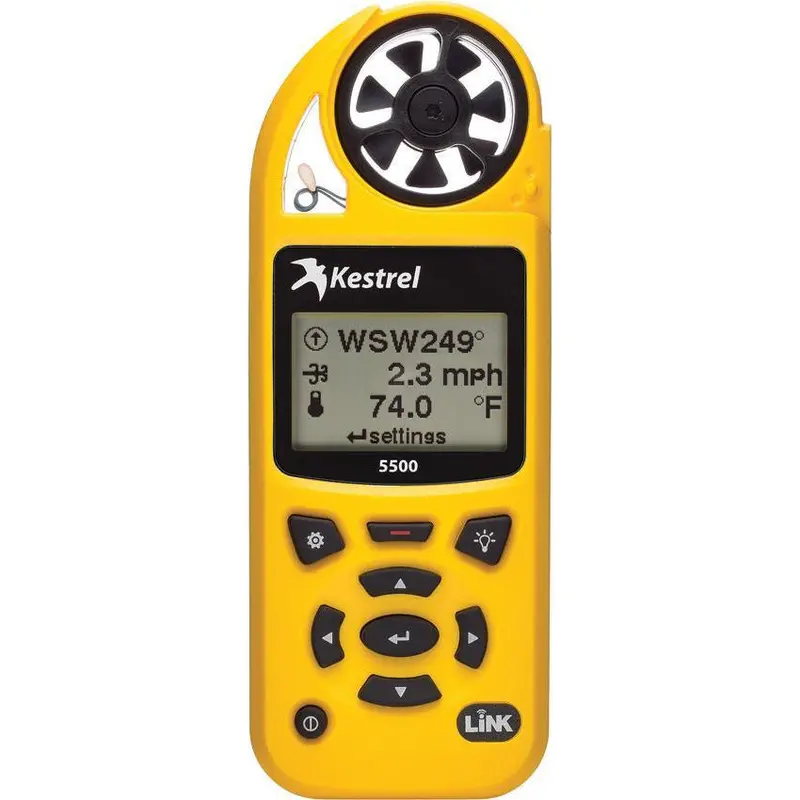 Kestrel 5500 Link Weather Meter – Bluetooth-Enabled Environmental Sensor (Yellow/Grey) 1