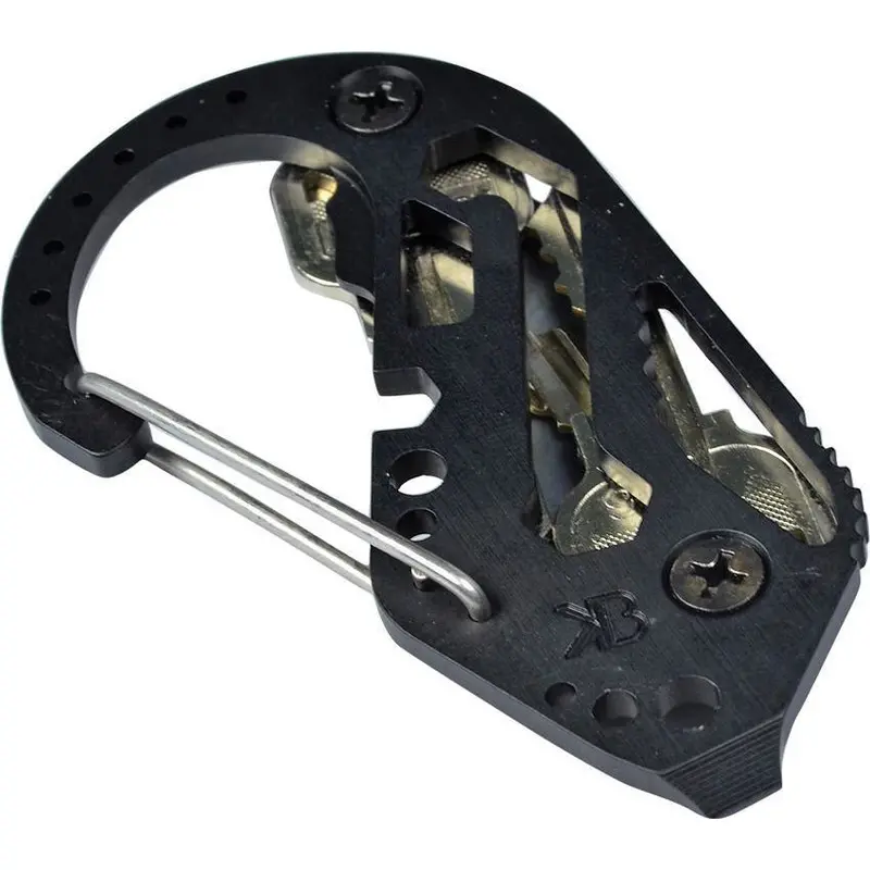 Keybiner Anodized Black Aluminum Key Ring – Slim And Secure 1