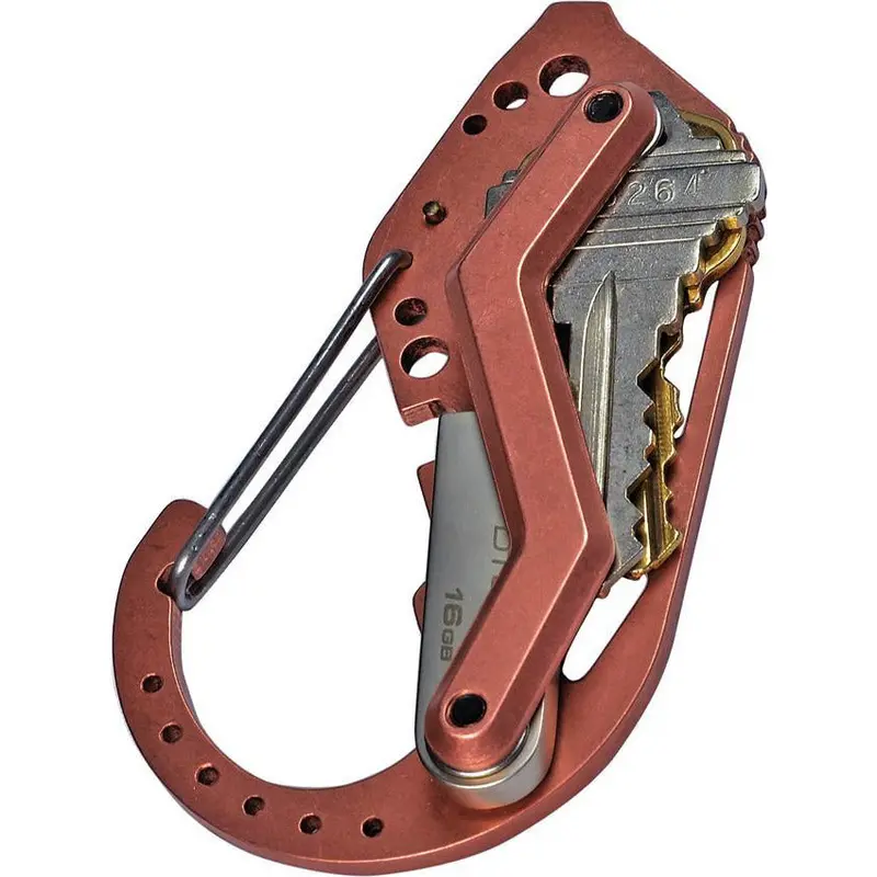 Keybiner Copper Dual-Loop Key Ring – Durable Metal Connector 1