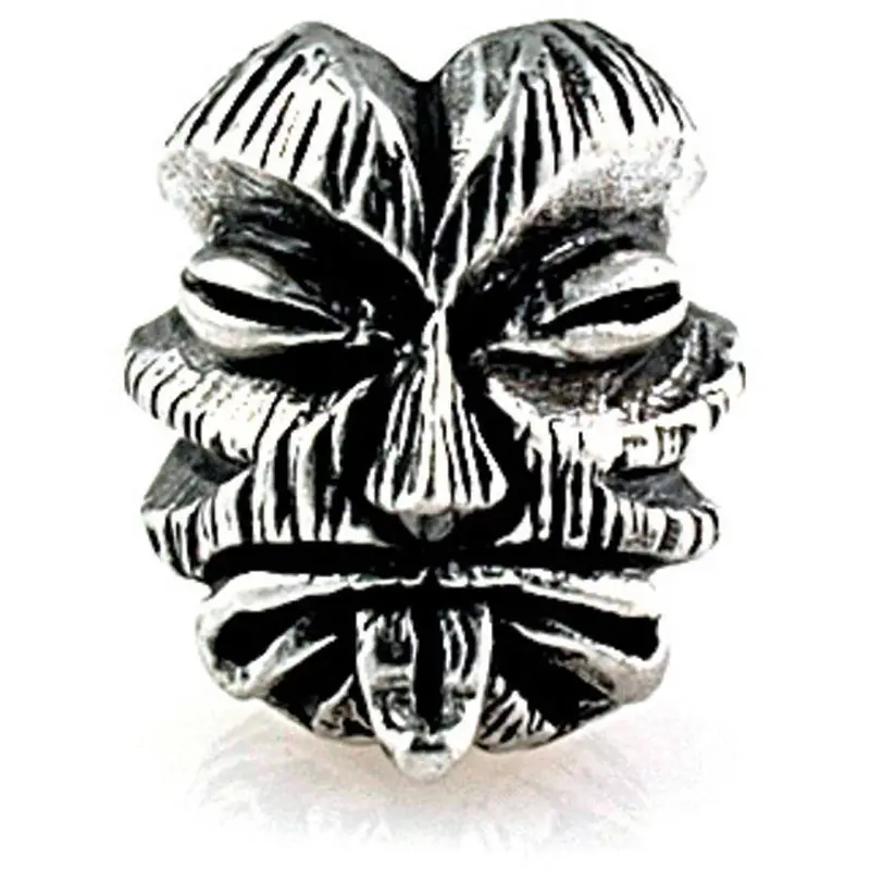 Kp Kiko Tiki Bead – Schmuckatelli Polynesian-Inspired Pewter Charm 1