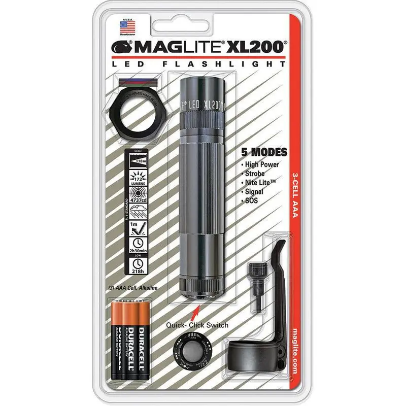 Mag-Lite Xl200 Led Flashlight – Gray, High-Output Portable Light 1