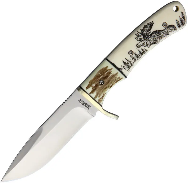 Marbles Bz011162 Hand-Scrimshawed Fixed Blade Knife 1