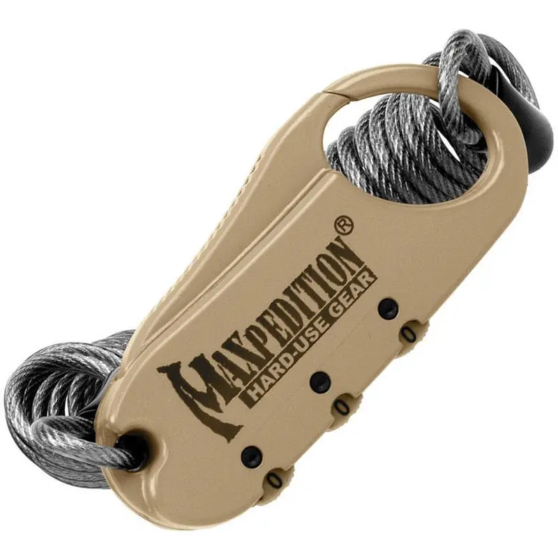 Maxpedition Steel Cable Security Lock – Khaki 1