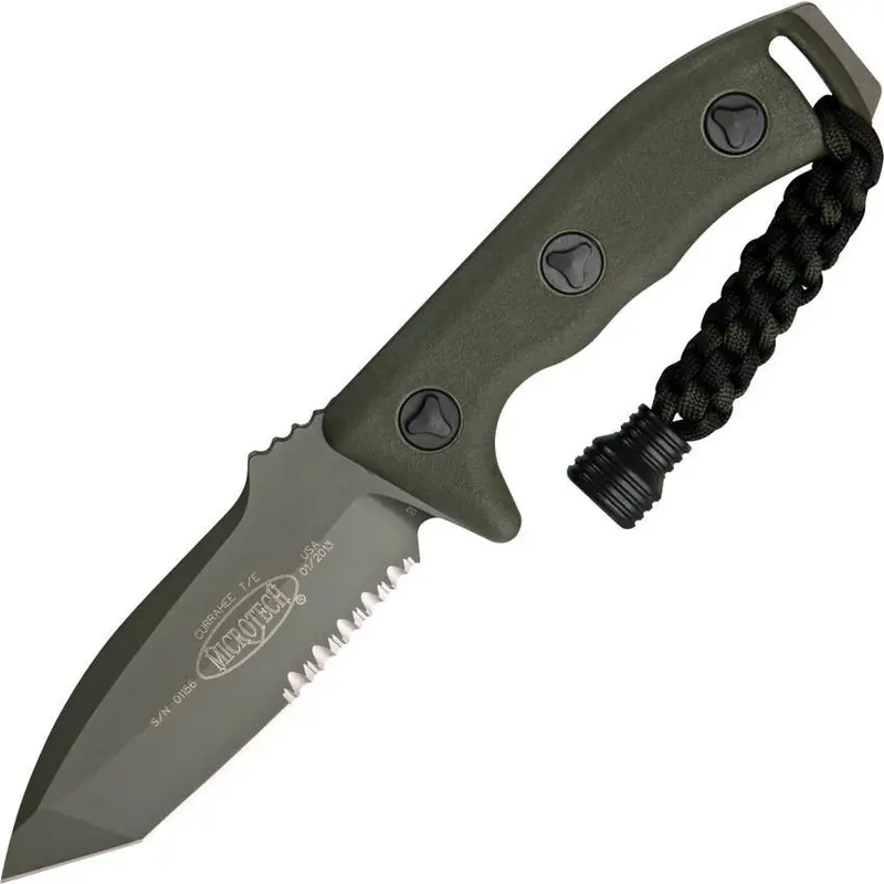 Microtech Currahee T/E Knife – Green Handle Variant 1