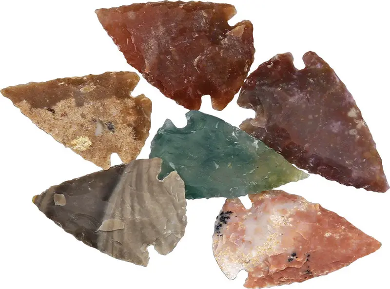 Mini Agate Arrowhead Set – 1-Inch Specimens, 100 Count 1