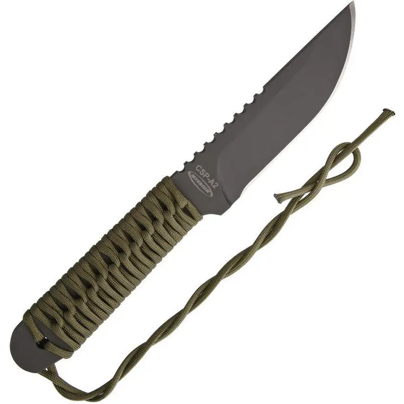 Mission Csp10A25Pocol A2 Tactical Fixed Blade – Od Green Cord-Wrapped Handle 1