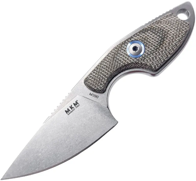Mkm Mikro 1 Fixed Blade Knife – Green Canvas Variant Mk Mr01-Gc 1