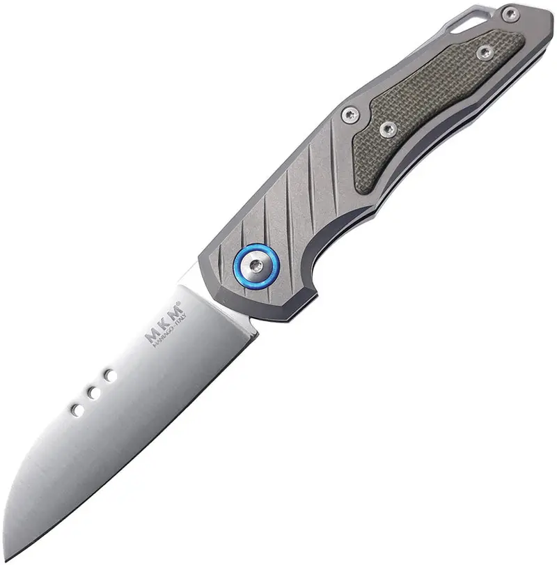 Mkm Root Slip Joint Knife – Green Canvas Micarta Handle Mk Rt-Gct 1