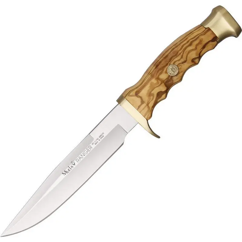 Muela Ranger Outdoor Hunting Knife – 4.3-Inch Olive Wood Handle, Full-Tang Blade 1