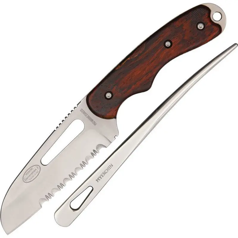 Myerchin Gen 2 Pro Wood Knife – Ergonomic Hardwood Handle Fillet Knife (W100P) 1