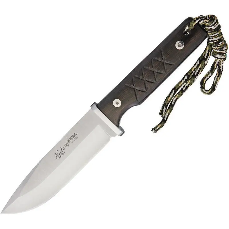 Nieto Mustang Rosewood Handle Fixed-Blade Knife – 6.5-Inch Hunting & Utility Tool 1