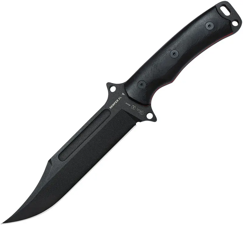 Nieto Semper Fi 1 Fixed-Blade Knife – Black-Coated Tactical Edition (143-N) 1