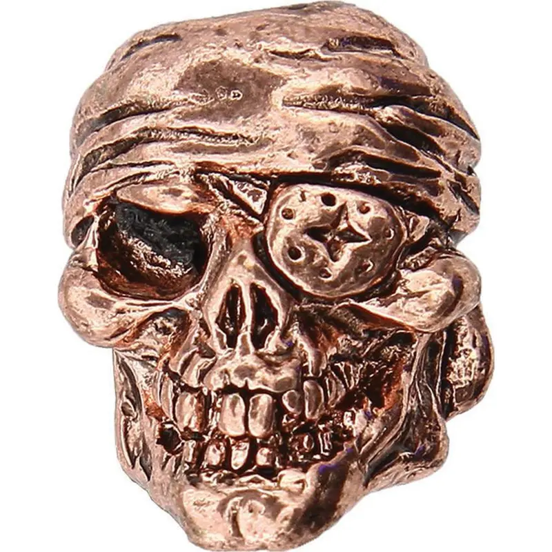 Ojac One-Eyed Jack Skull Bead (Alternative Finish) – Schmuckatelli Artisan Pewter 1
