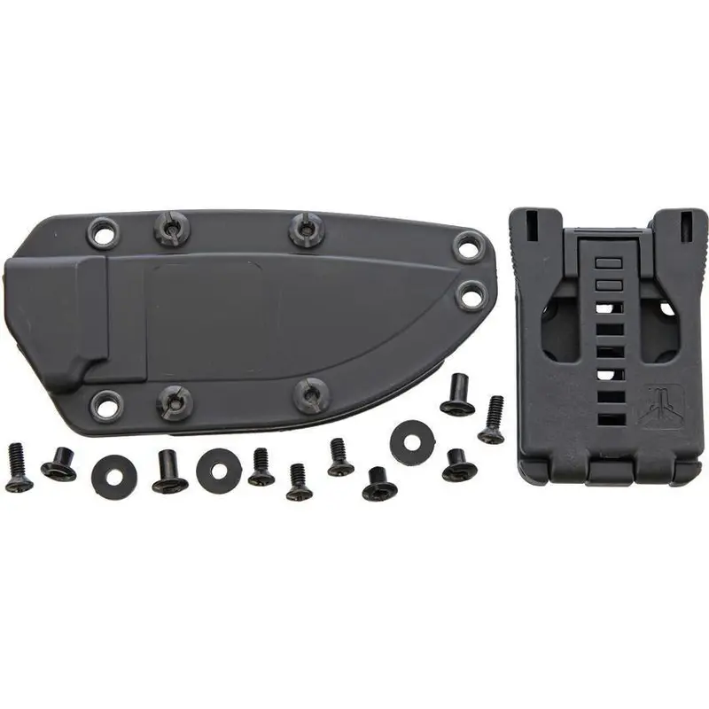 Ontario Rat-3 Black Tactical Knife – Low-Profile Blade With Teklok-Compatible Sheath 1