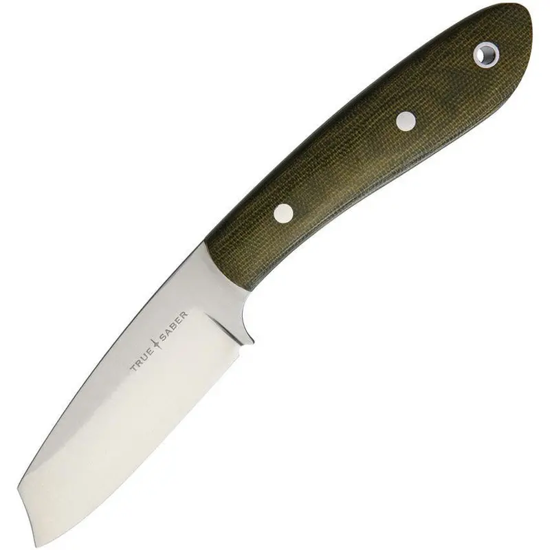 Ottawa Dah Fixed Blade Knife – True Saber Knives (Green Canvas Handle) 1