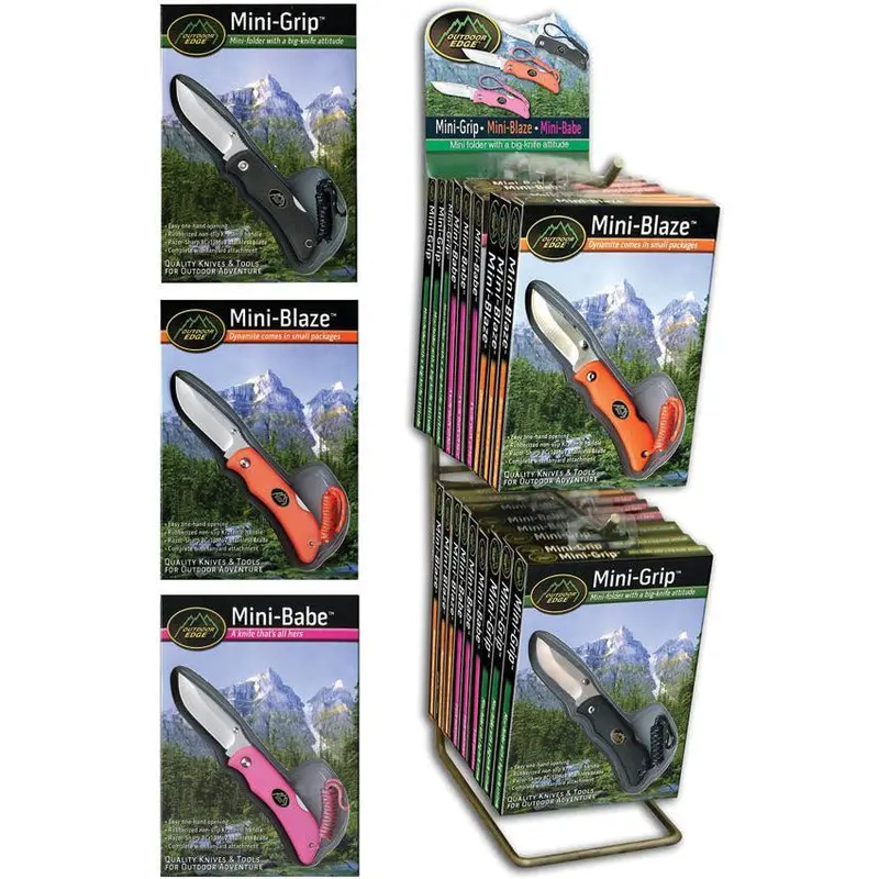 Outdoor Edge Mini Grip Display Kit – 18-Piece Outdoor Tool Set, Model Mgd18 1