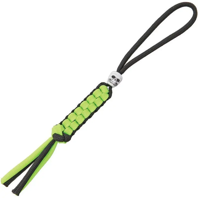 Paracord Lanyard – Black & Neon Green – Kysl0117 1