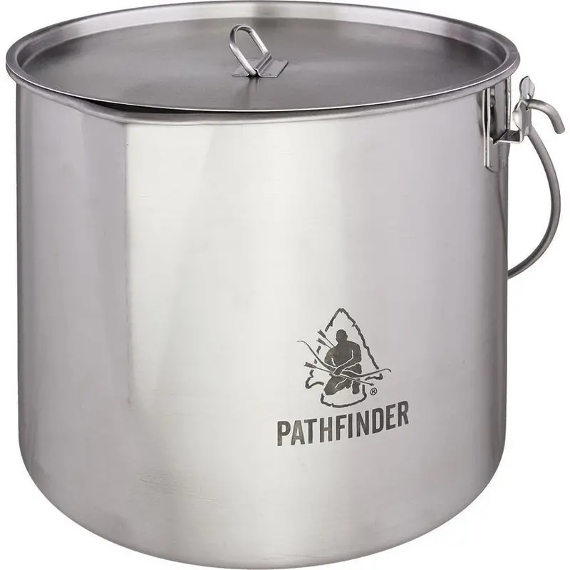 Pathfinder Large Stainless Steel Bush Pot With Lid – Camp Cooking Essential Lssbpk-Pf 1
