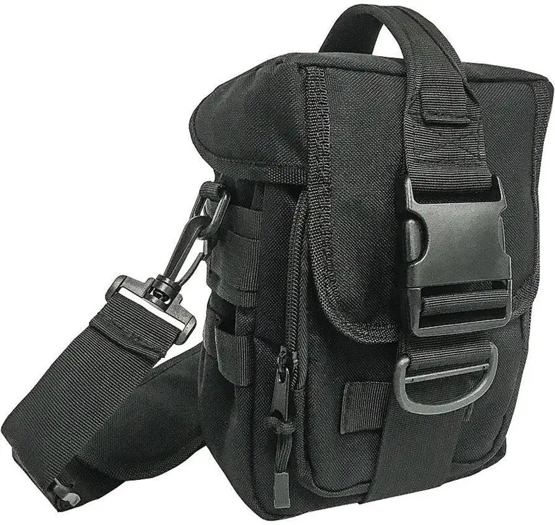 Pathfinder Molle Shoulder Bag – Black Tactical Crossbody Carry Pack 1