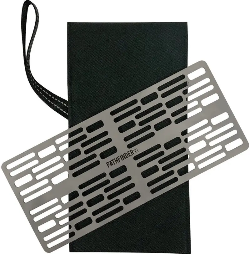 Pathfinder Titanium Grill – Portable With Carry Pouch (Tigrill) 1