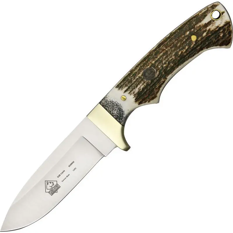 Puma Sgb Coyote Stag Handle Knife – Natural Material Folding Blade 1