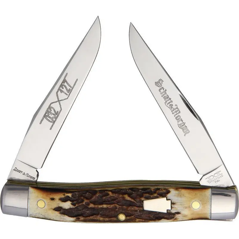 Queen Muskrat Stag Handle Pocket Knife 1