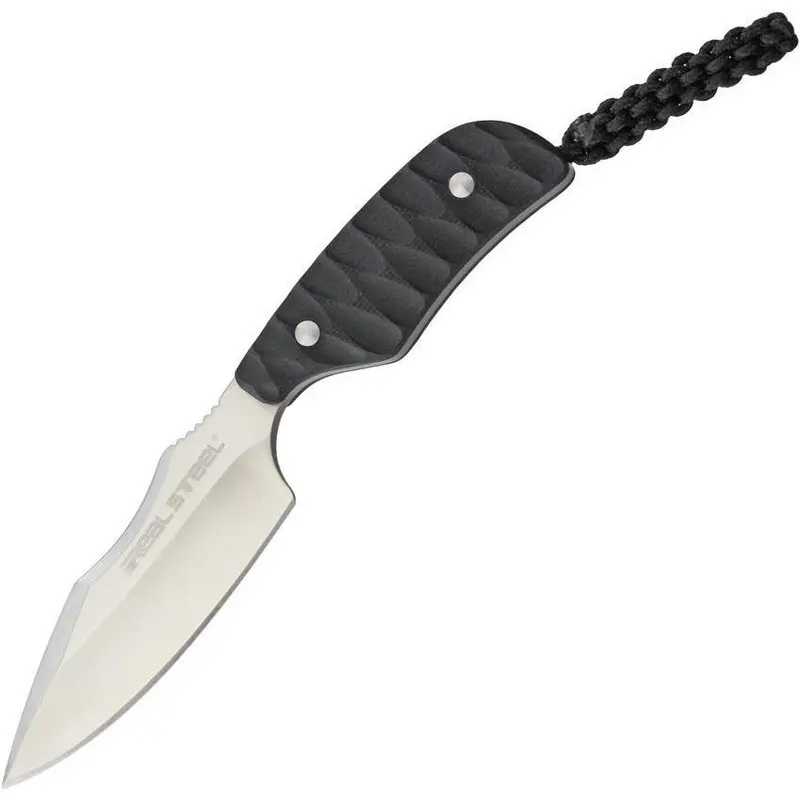 Real Steel Mini 130A Neck Knife – Slim Black Carry Option 1