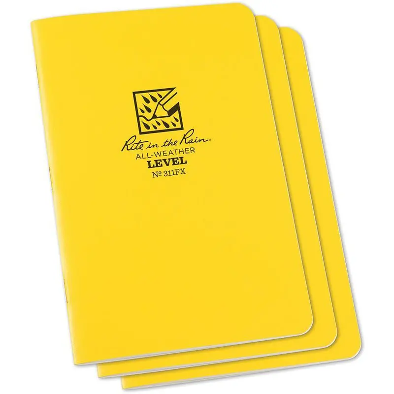 Rite In The Rain Level Stapled Notebook – 3-Pack Set (Model 311Fx) 1