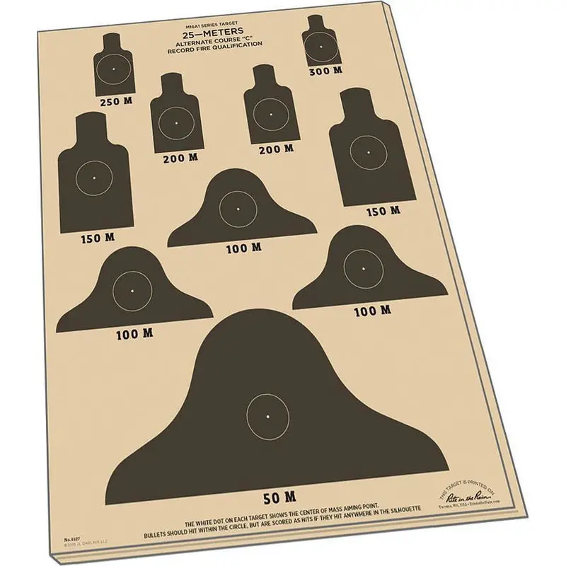 Rite In The Rain M16A1 25M Target Sheets – Bulk Pack Of 100 (Model 9127) 1