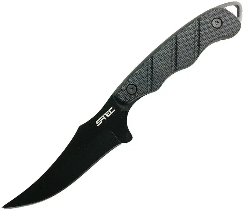 S-Tec Black Fixed-Blade Tactical Knife (T25139Bk) 1