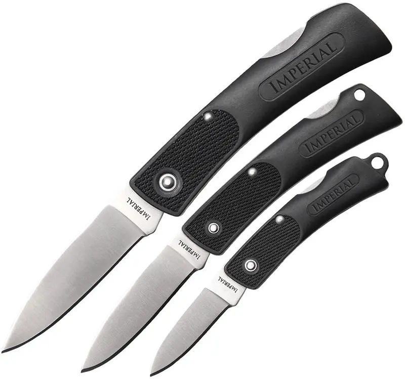 Schrade Three-Blade Lockback Pocket Knife Set 1