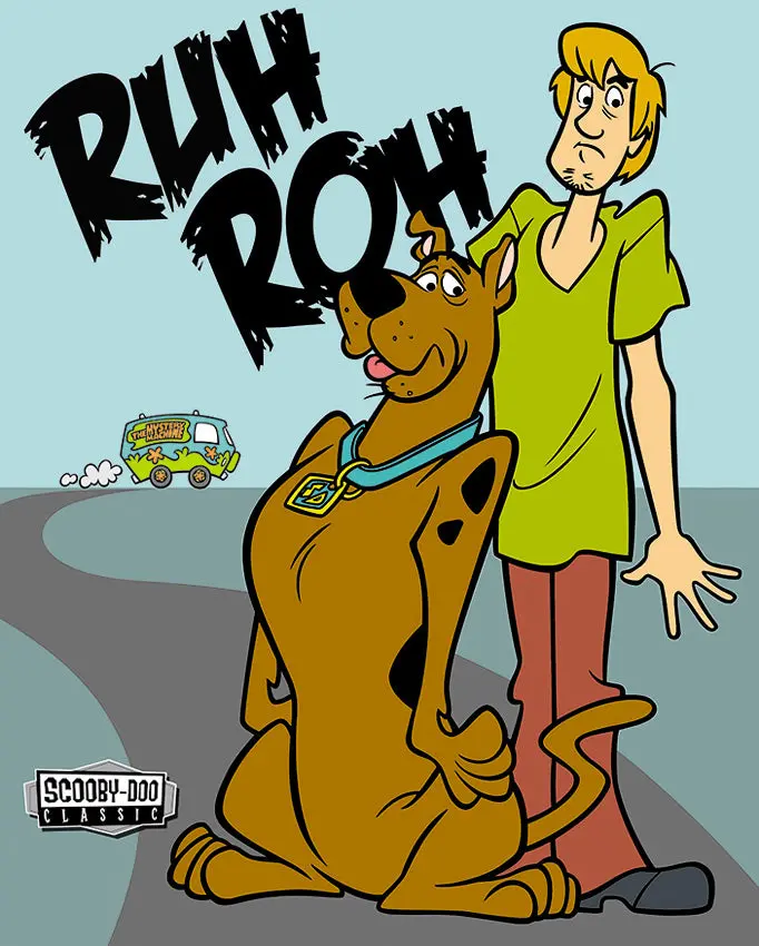 Scooby-Doo Ruh-Roh Tin Sign – Fun Cartoon-Themed Vintage Wall Art 1