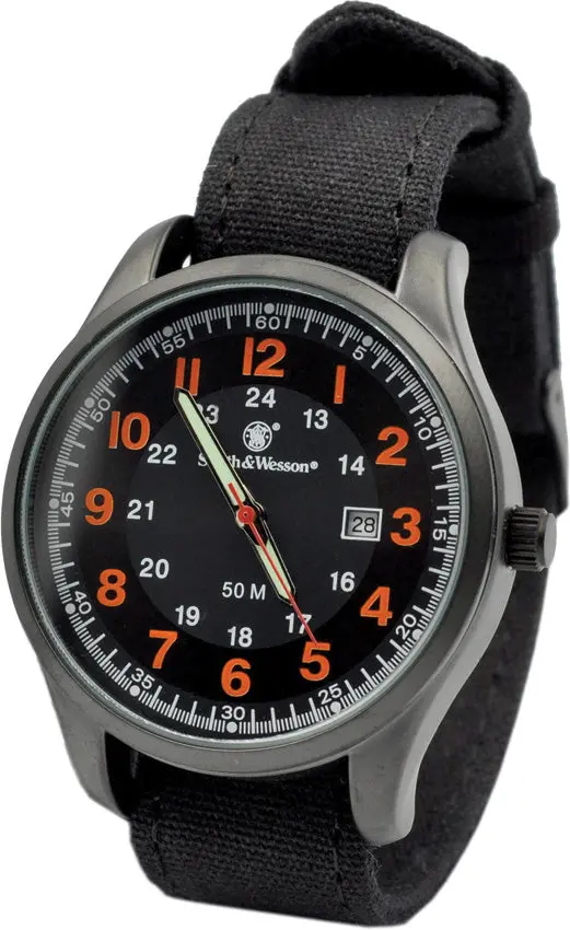 Smith & Wesson Cadet Field Watch – Orange Strap (Sww-369-Or) 1