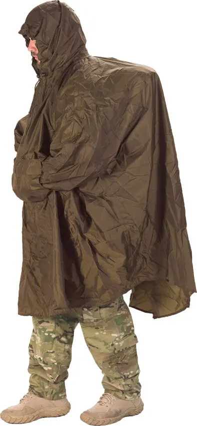 Snugpak Patrol Poncho In Coyote Brown – Waterproof Multi-Use Field Poncho (Sn92295) 1