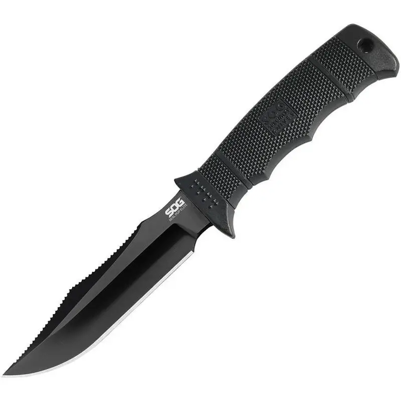 Sog Seal Pup Elite Fixed Blade Knife – Black Coated Blade (E37Sn-Cp) 1