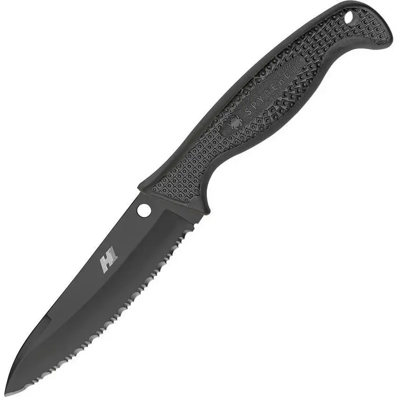 Spyderco Aqua Salt Black Serrated Folding Knife – Corrosion-Resistant Salt Series 1