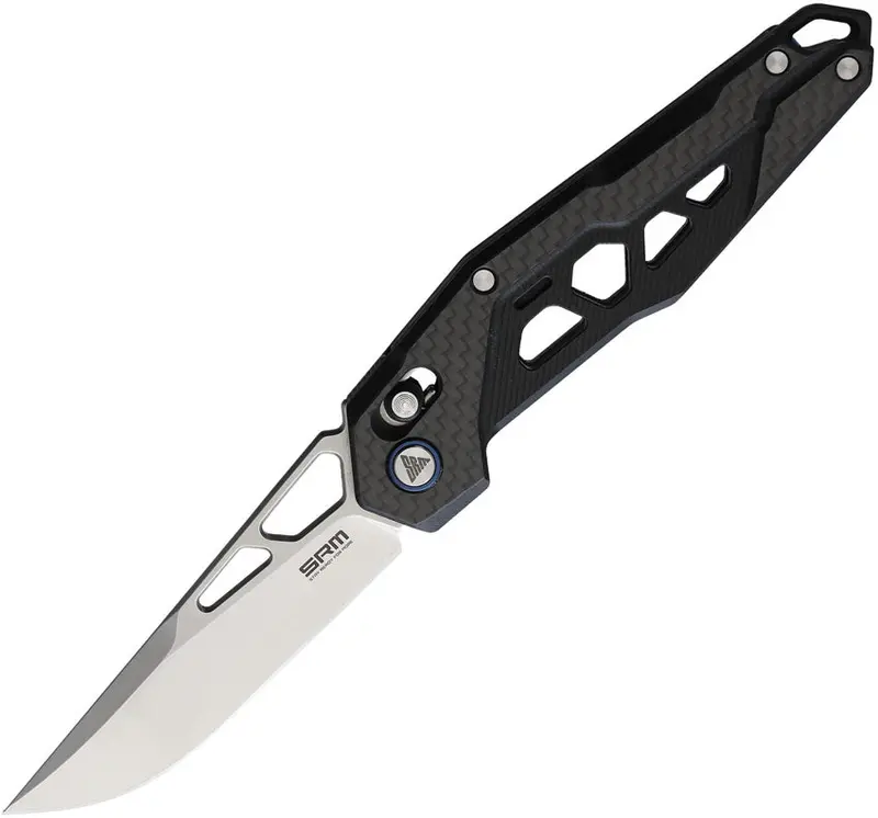 Srm Mecha Folding Knife – Black Anodized – Model 9225-Kb 1